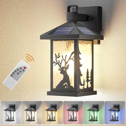 WildLodge Outdoor Porch Light - Deer Design, Motion Sensor, Dusk to Dawn