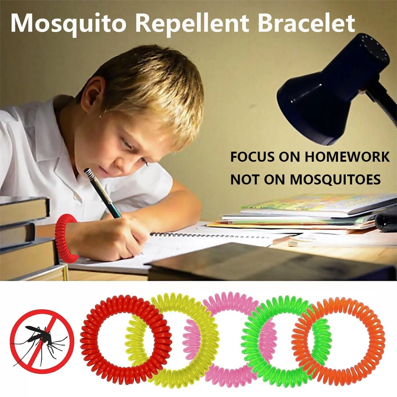 Mosquito Repellent Bands - 24-Pack, All Natural Bug Protection Wristbands