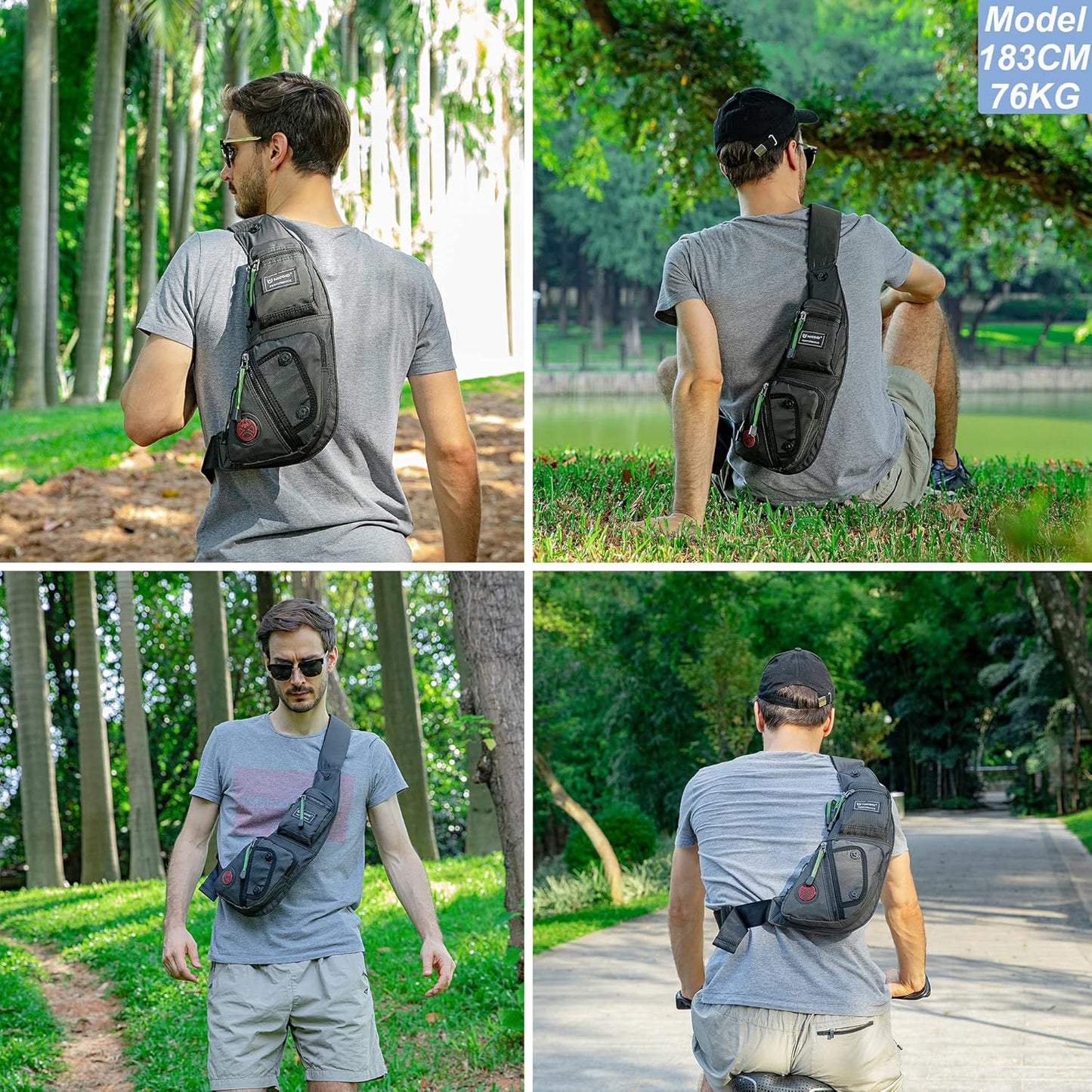 StealthGuard Anti-Theft Sling Bag - Hands-Free Crossbody Backpack for Men & Women