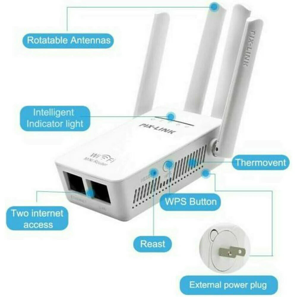 High-Speed Dual Band 1200Mbps WiFi Range Extender Repeater Booster