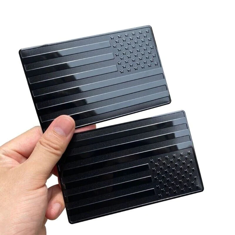 Stealth Black USA Flag Car/Truck Decals - 2 Pack - USA Flag Decals Readi Gear