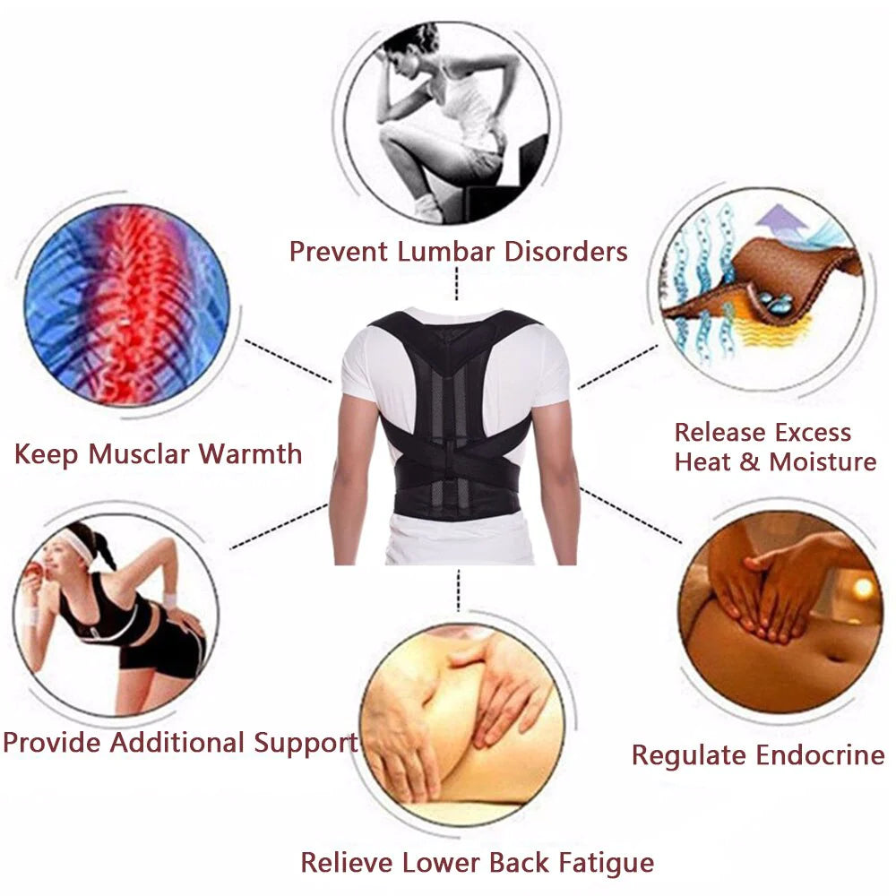 PosturePro Adjustable Back Brace - Relieve Pain & Improve Posture