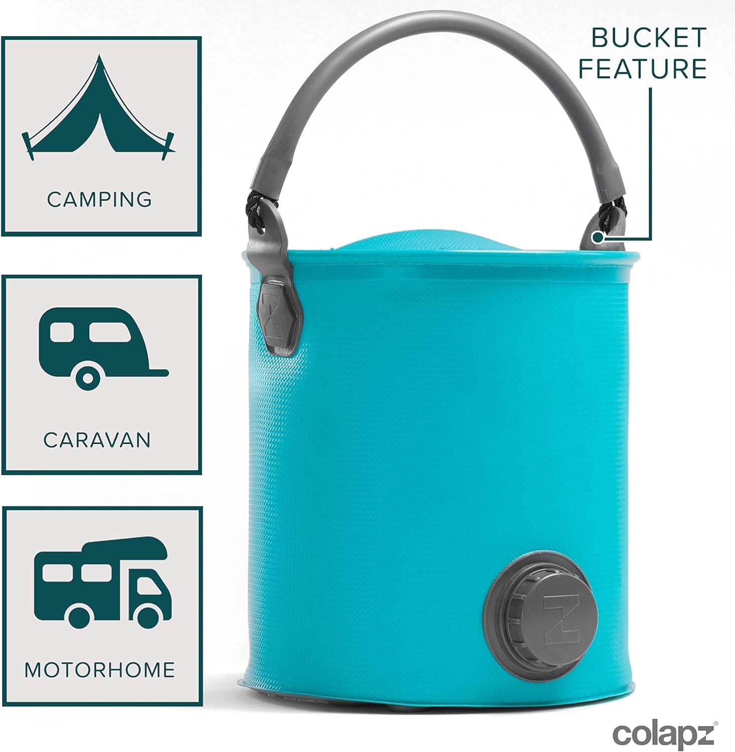 2-in-1 Collapsible Watering Can & Bucket with Spout - 1.5 to 2 Gallon Capacity