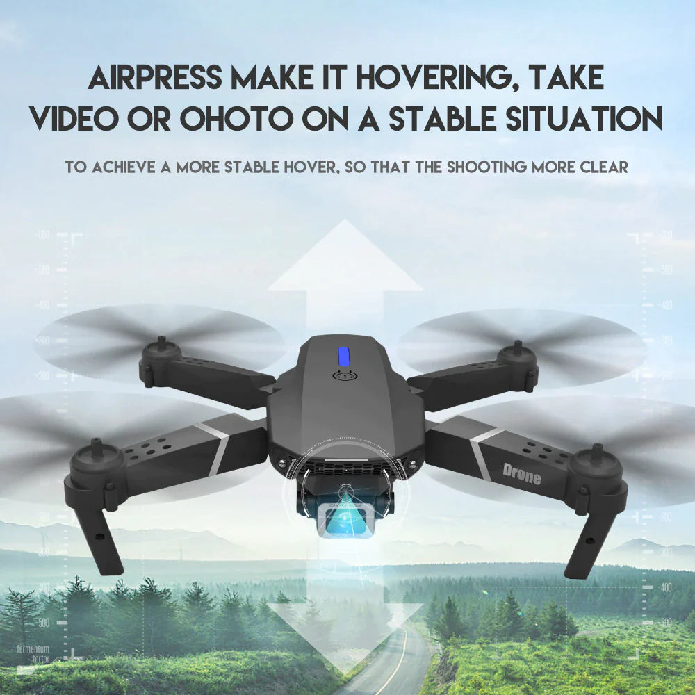 SkyCapture 4K HD Dual Camera Foldable Drone +4 Battery