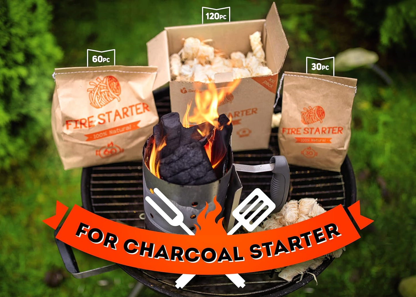 Eco Fire Starters Bundle - 60 Rolls for Campfires & BBQs - Firestarters Readi Gear