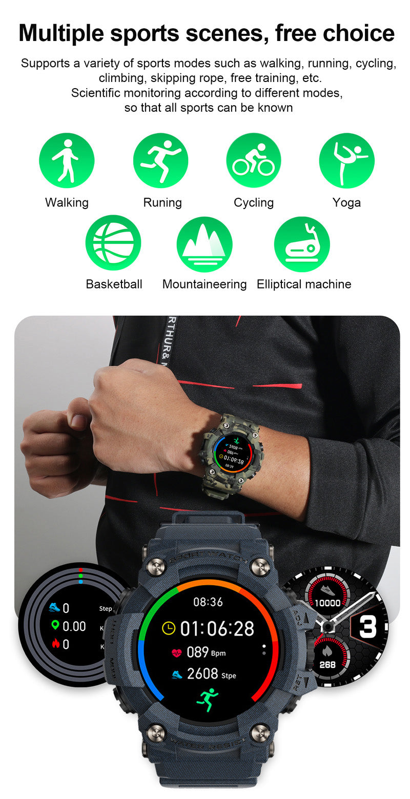 PulsePro Elite Waterproof Health Tracker Bluetooth Smartwatch