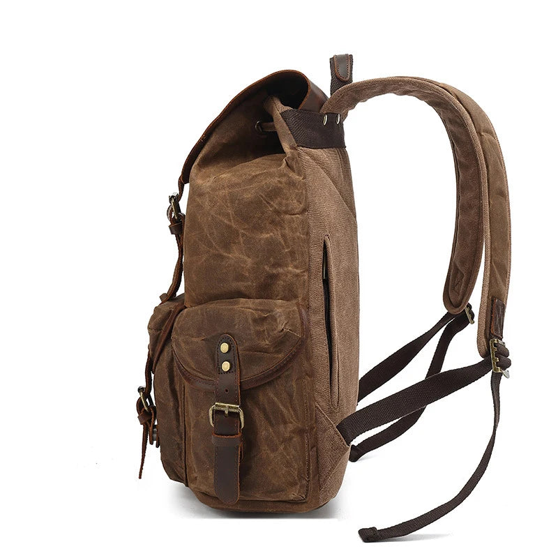 ReadiTrek Vintage Waxed Waterproof Canvas Rucksack