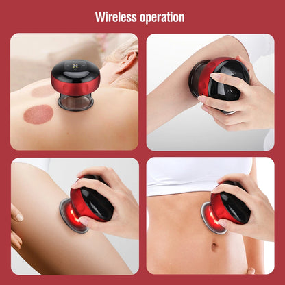 Electric Vacuum Cupping Massager for Cellulite, Fat Burning & Pain Relief