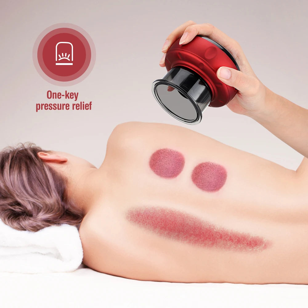 Electric Vacuum Cupping Massager for Cellulite, Fat Burning & Pain Relief