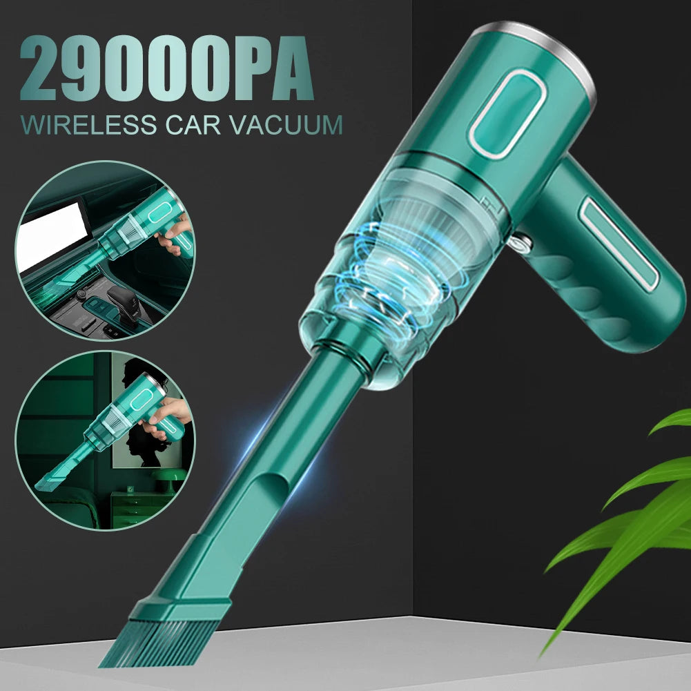 HyperVac 29000PA Cordless Vacuum Cleaning Car Dashboard and Vents