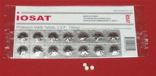 IOSAT Potassium Iodide Tablets 130mg - 14 Count: Nuclear Radiation Protection