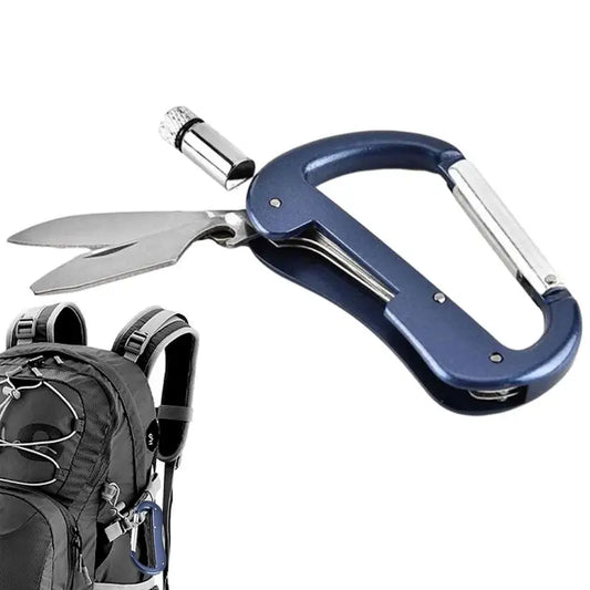 Ultimate Outdoor Multi-tool Carabiner with Knife, Saw & LED Light