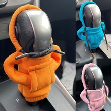 Plush Car Gear Shift Cover Hoodie | Universal Fit | Soft & Durable