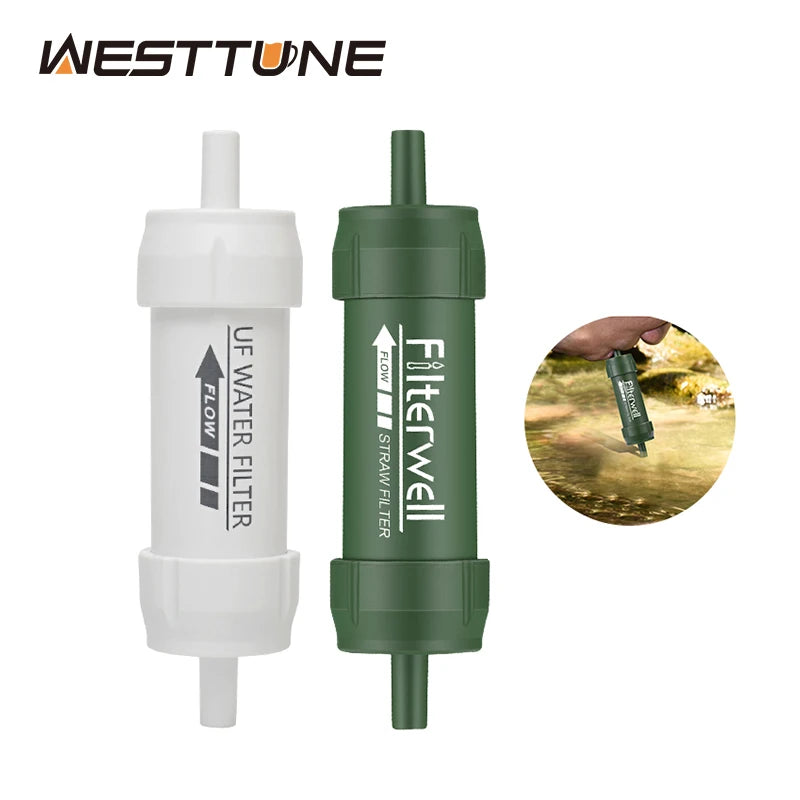 SurvivalPure FilterWell Mini Water Purifier Filter + Straw