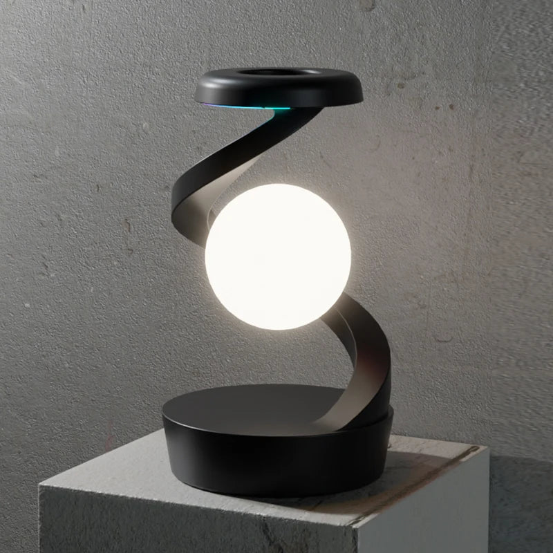 NovaGlow Floating Lamp - Wireless Charging & RGB Night Light