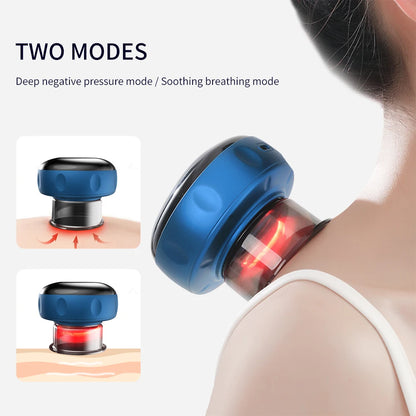 Electric Vacuum Cupping Massager for Cellulite, Fat Burning & Pain Relief