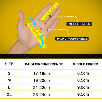 ArmorFlex Tactical Gloves - size chart