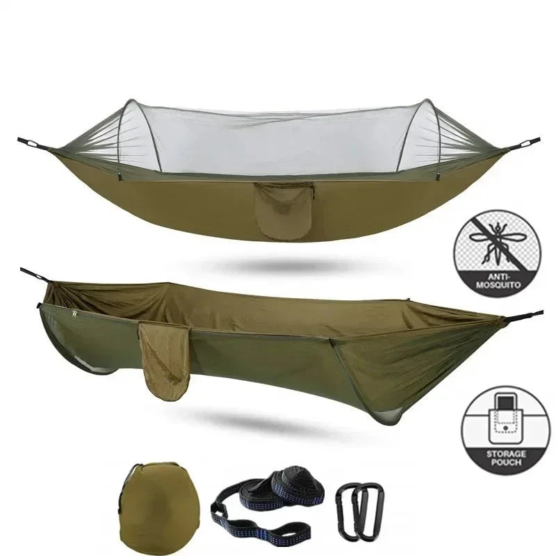 AdventurePro 2-Person Camping Hammock with Anti-Mosquito Net