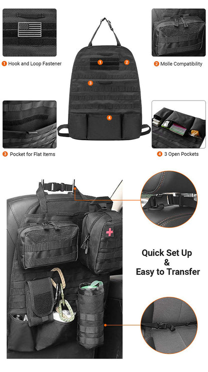 MolleMaster Car Seat Organizer: Tactical Gear Holder - MolleMaster Car Seat Organizer: Tactical Gear Holder Readi Gear