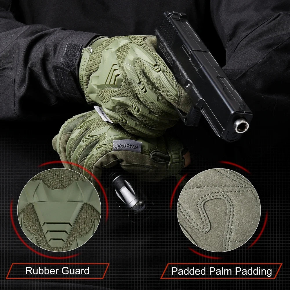 ArmorFlex Tactical Gloves - rubber guard and padded palm in a tactical setting