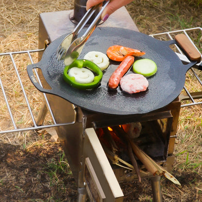 DeerView Tent Stove - Folding Stainless Steel Wood Burner with Chimney