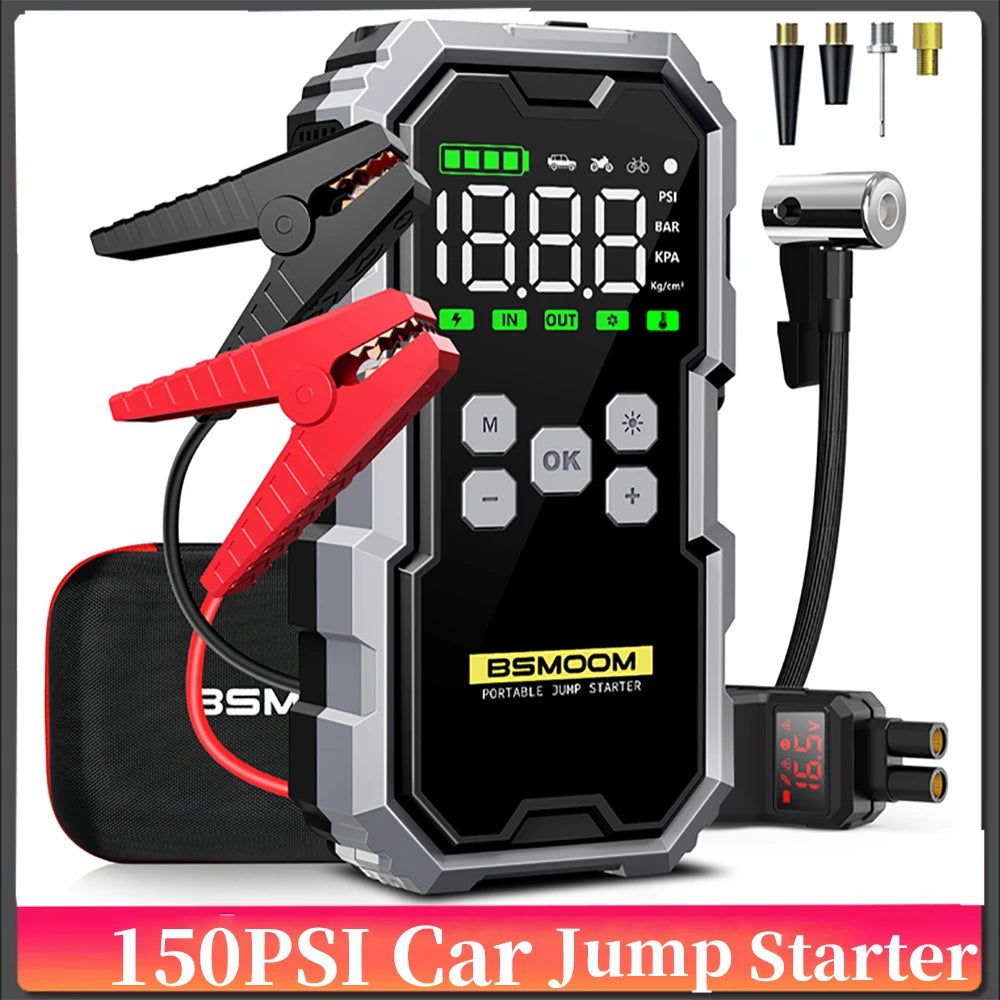 RescuePro Car Jump Starter, Tire Inflator, Power Bank & Flashlight