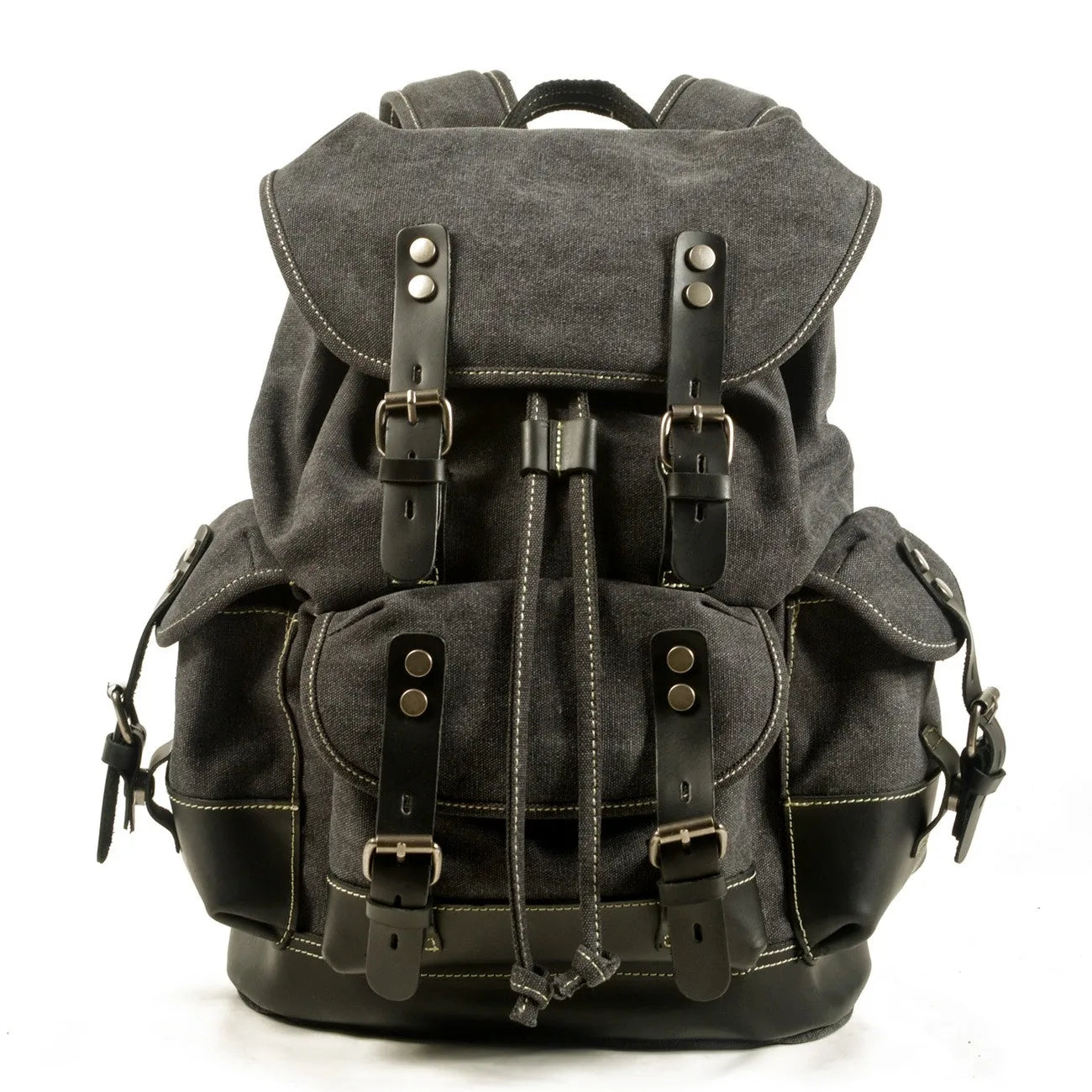 Vintage Waterproof Waxed Canvas Backpack – Travel & Laptop Rucksack