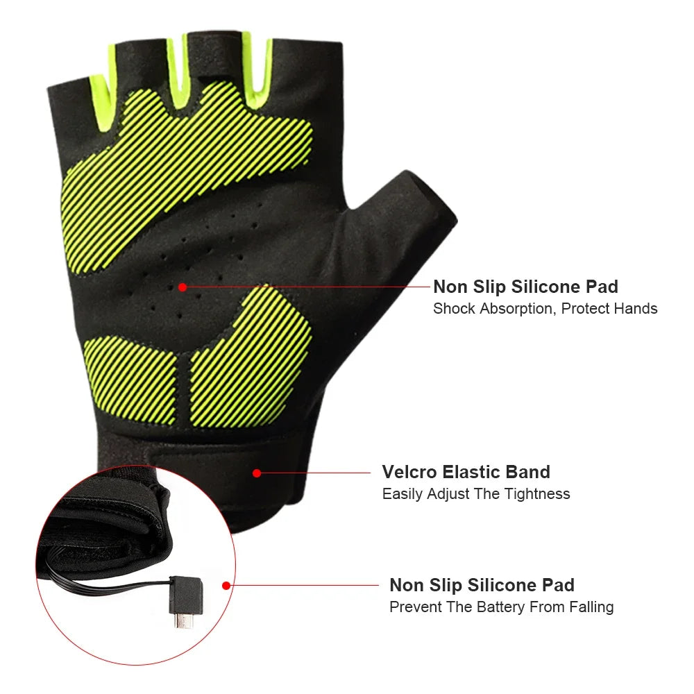 BrightTrail LED Gloves - USB Rechargeable for Cycling, Camping, Fishing