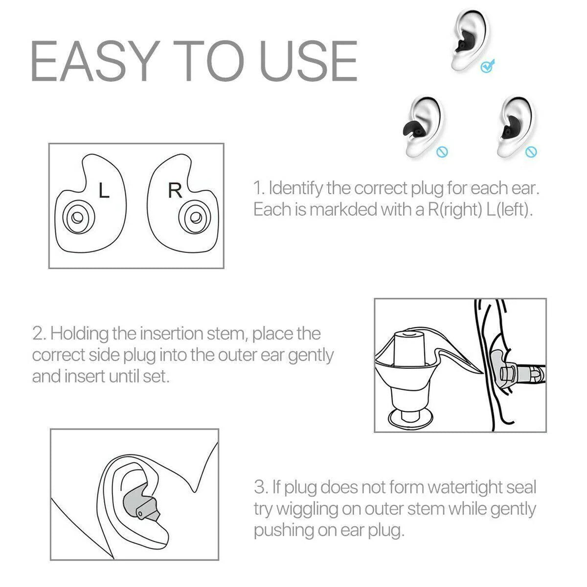 Premium Soft Silicone Ear Plugs for Snore Relief, Swimming & Travel (5/10 Pairs)