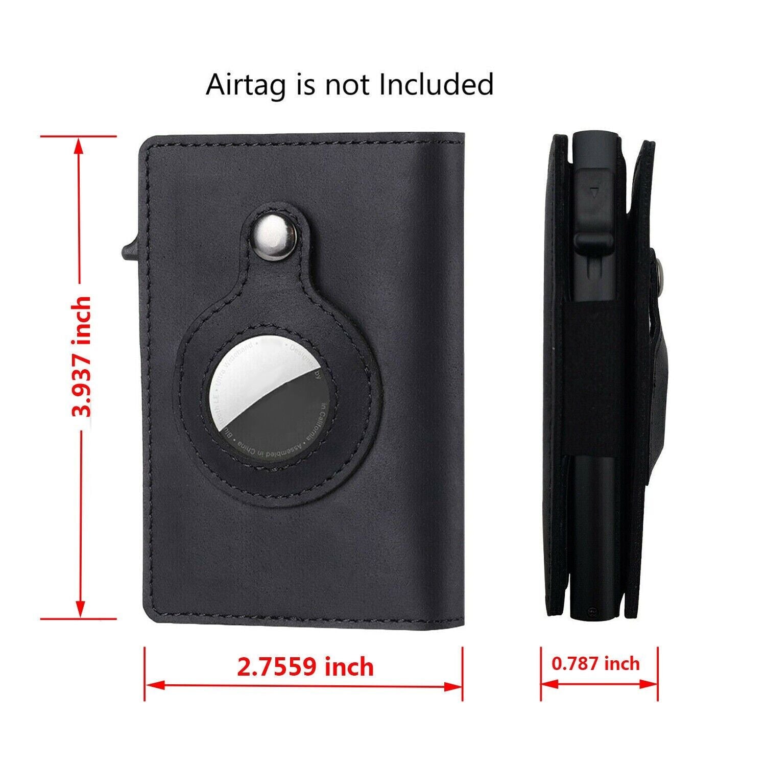 Premium Leather AirTag Wallet & RFID Blocking Card Holder