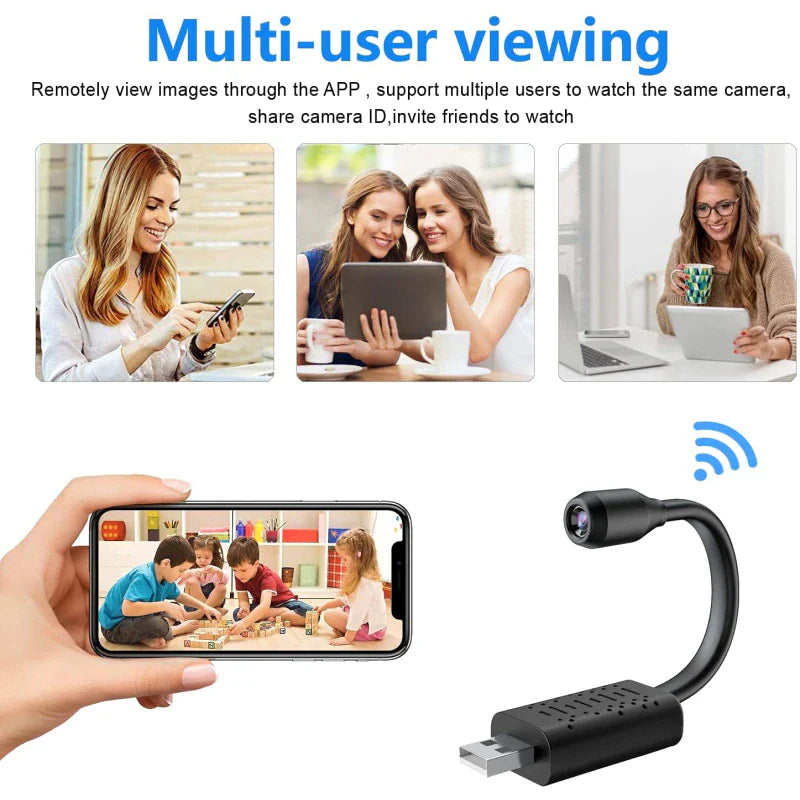 Mini Wireless Spy Camera - 1080P HD WiFi IP Cam with Night Vision