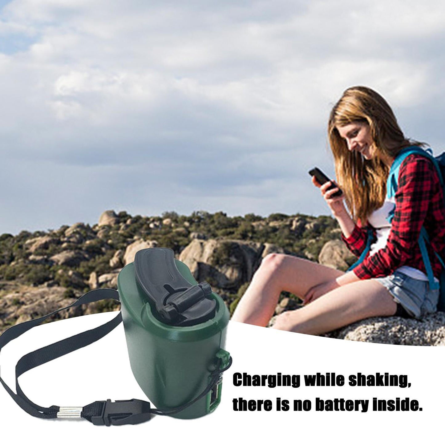 Survival Hand Crank Phone Charger – USB Power Bank & LED Light