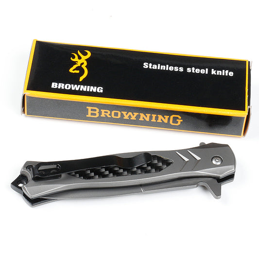 Browning Multifunctional Survival Knife - Steel & Carbon Fiber Handle