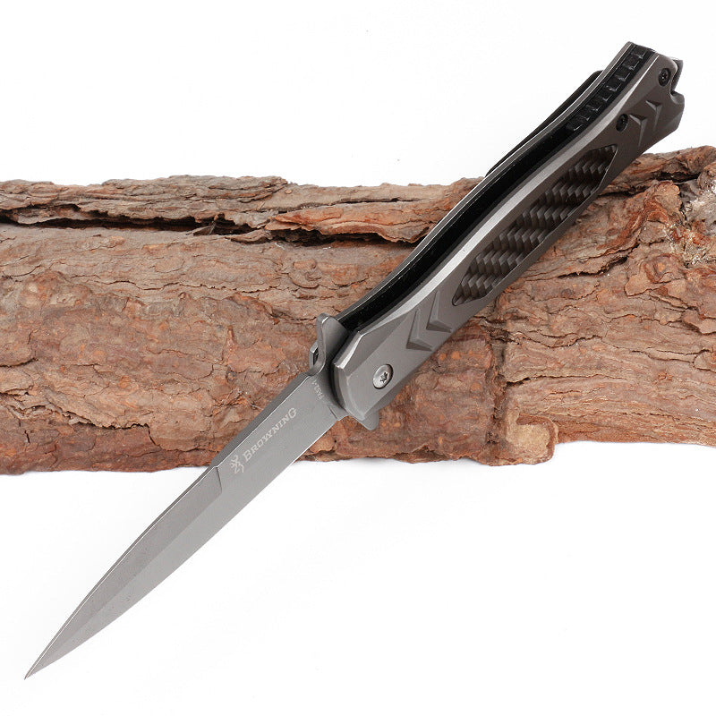 Browning Multifunctional Survival Knife - Steel & Carbon Fiber Handle