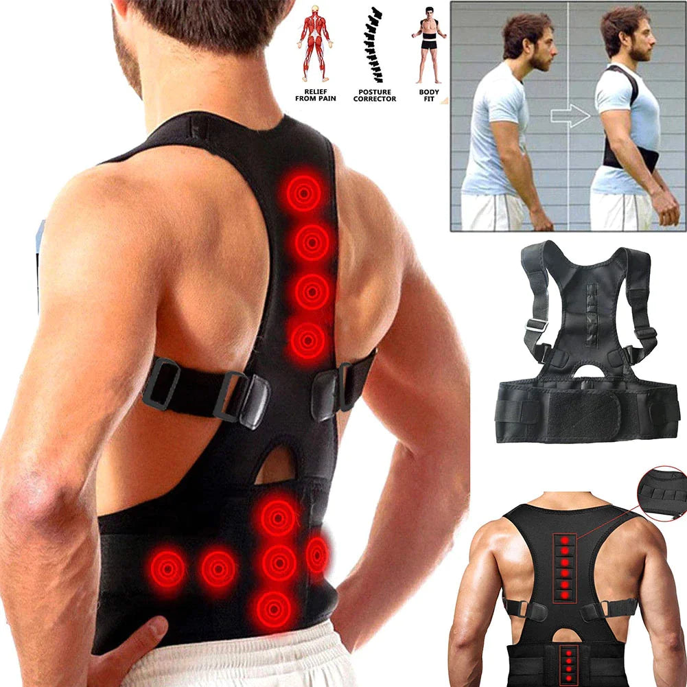 AlignPro Magnetic Posture Corrector - Adjustable Back Support Brace