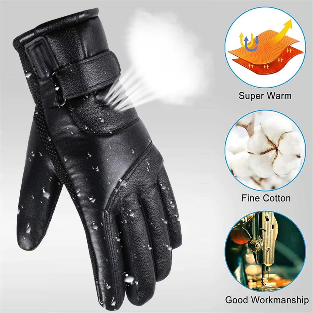 Winter USB Heated Gloves - Thermal, Waterproof, Touchscreen Hand Warmers