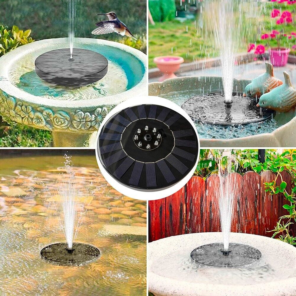 SunGlow Solar Bird Bath Fountain - 4 Dynamic Spray Options