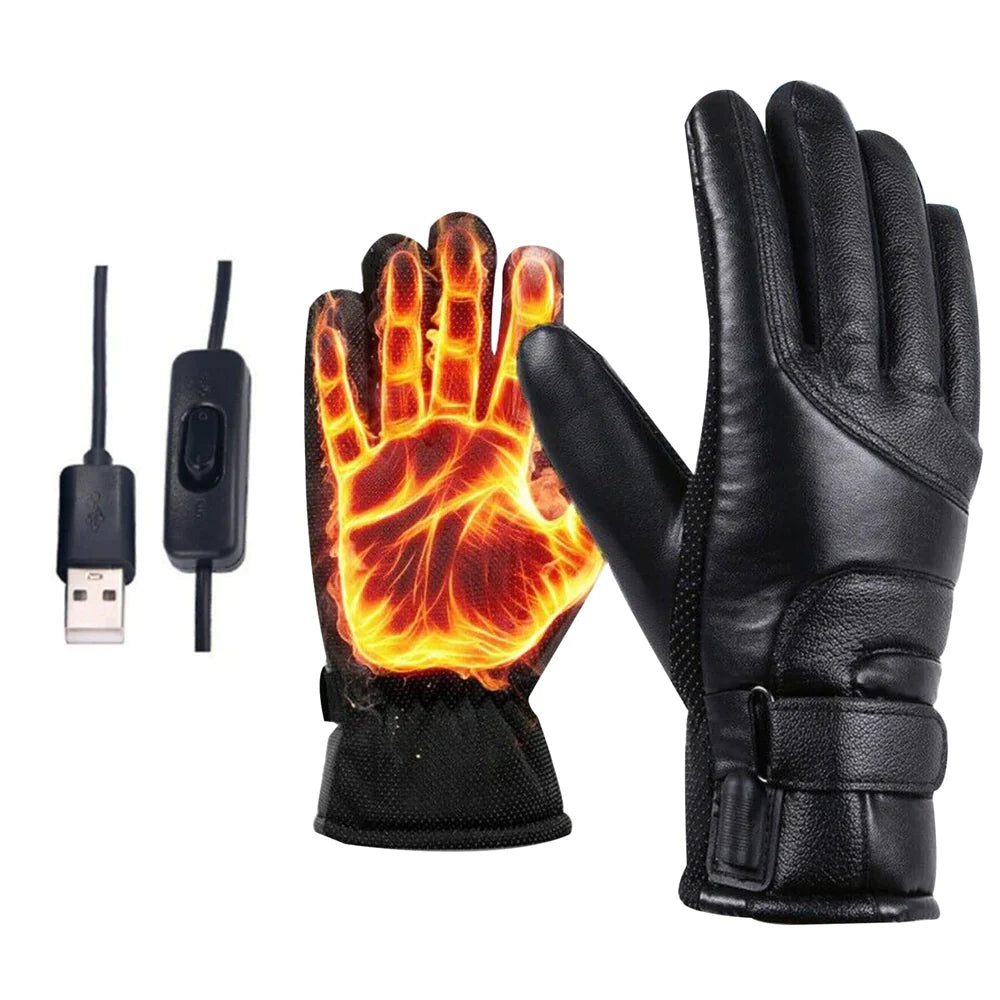 Winter USB Heated Gloves - Thermal, Waterproof, Touchscreen Hand Warmers