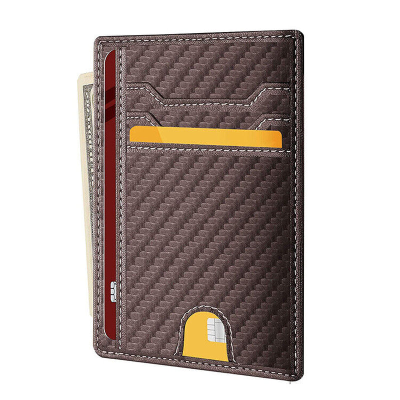 ShieldMate Mens Leather RFID Blocking Wallet