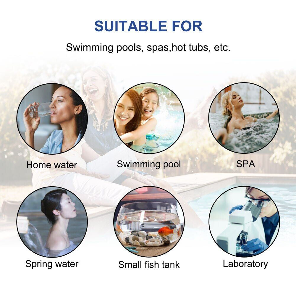 AquaGuard 6-in-1 Pool & Spa Test Strips - Fast Chlorine & pH Testing