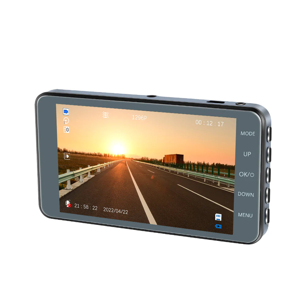 4” HD Touch Screen Dual Lens Dash Cam Recorder – Front & Rear Night Vision