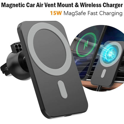 MagSafe Magnetic Wireless Car Charger Mount for iPhone 12 13 14 Pro Max