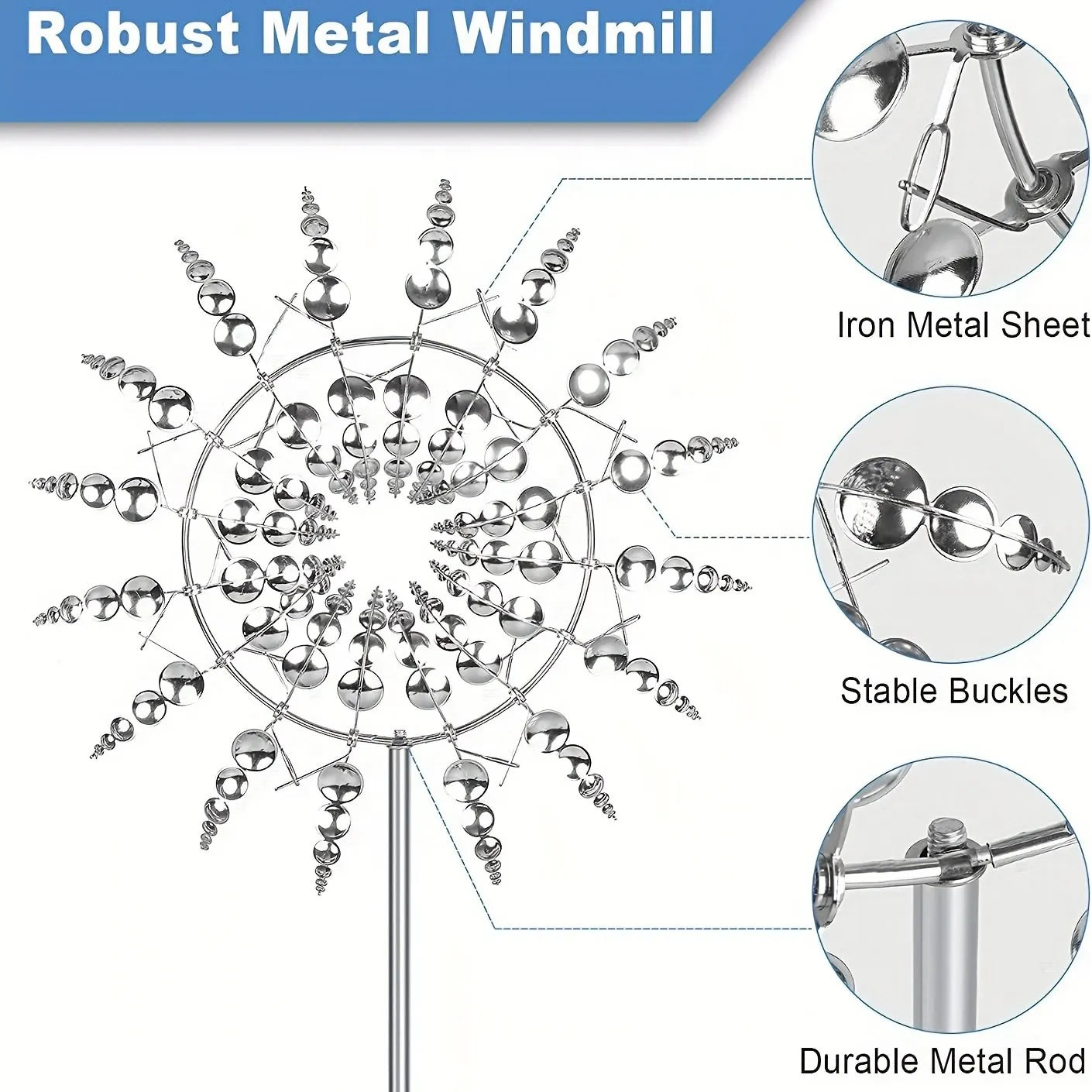 EcoKinetic™ Magical Metal Windmill Spinner