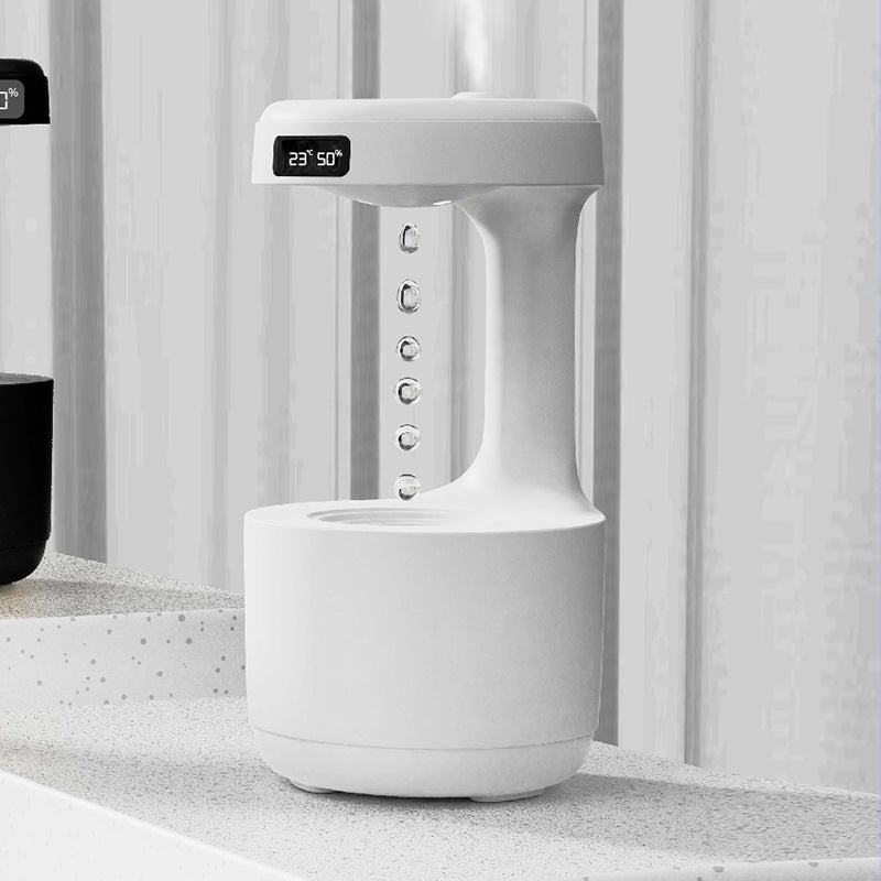 GravityFlow LED Humidifier - Anti-Gravity Mist, Aroma Diffuser & Clock