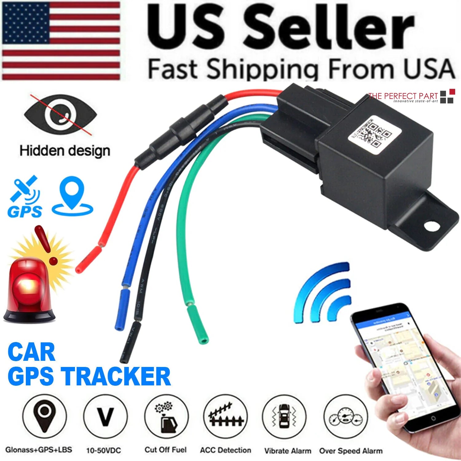 GPS Tracker with Anti-Theft Alarm - Real-Time Vehicle Locator