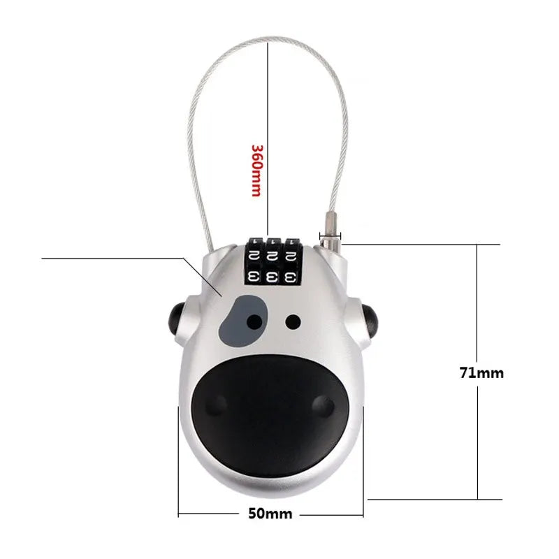 LockMaster Telescopic Wire Rope Helmet & Bike Lock - Telescopic bike and helmet lock Readi Gear