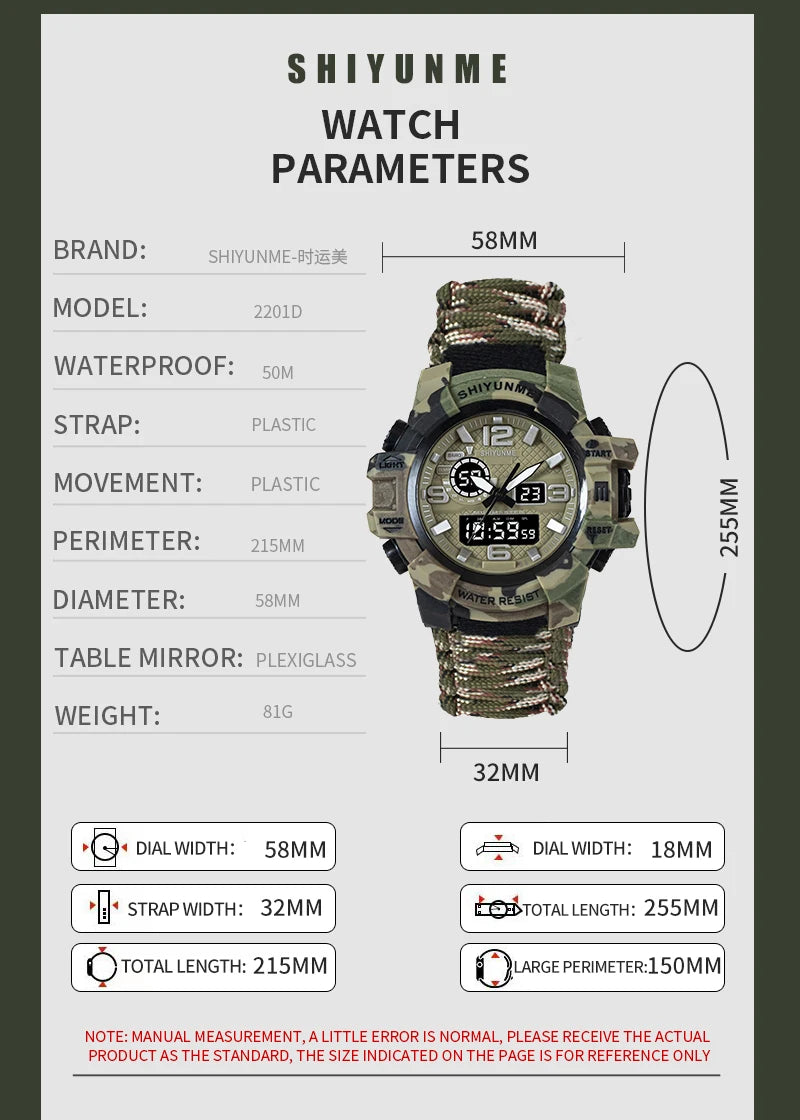 Extreme Explorer Tactical Survival Watch - tactical survival watch Readi Gear