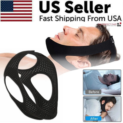 Premium Lycra Anti Snoring Chin Strap - Effective Sleep Apnea Solution