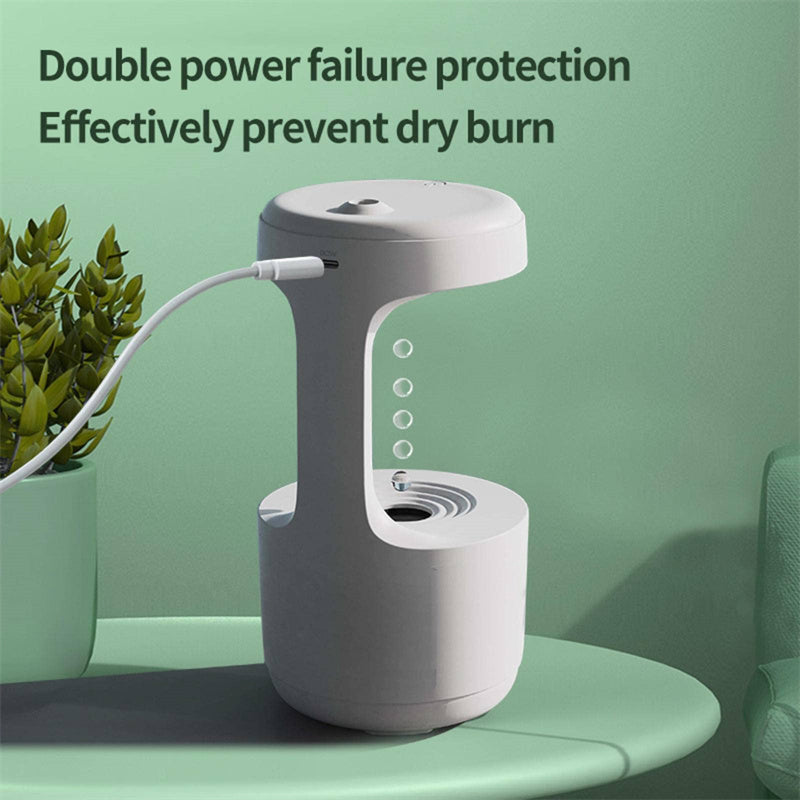 GravityFlow LED Humidifier - Anti-Gravity Mist, Aroma Diffuser & Clock