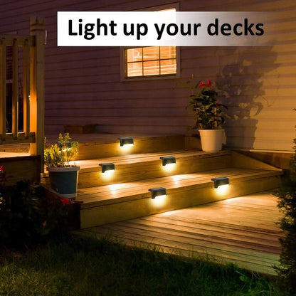 SolarGlow Outdoor Lights for Decks, Steps and Fences (8-Pack)